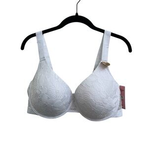Juicy Couture Sexy T-Shirt Bra Glam White Lace Size 42D Underwire NWT JC6913D